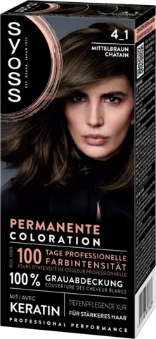 Permanente Coloration 4_1 Mittelbraun von SYOSS