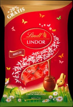 Mini-Eier Beutel Milch, Promotion von LINDT