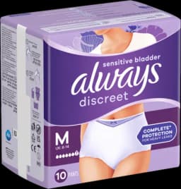 Discreet Inkontinenz Pants Plus M 10 von ALWAYS