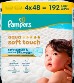 Feuchttücher Aqua Soft Touch 4-Pack von PAMPERS