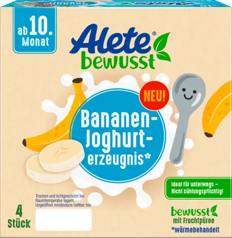 Banane-Joghurterzeugnis ab 10. Monat von ALETE