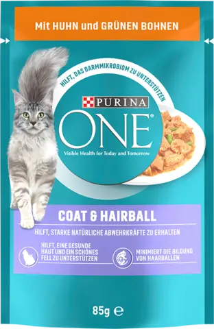 Coat and Hairball mit Huhn von PURINA ONE