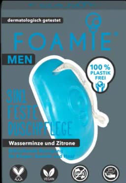 3 in 1 Feste Duschepflege Men Wasserminze von FOAMIE