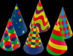 Partyhüte bunt von TRENDDECO
