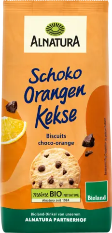 Bio Schoko Orangen Kekse Dinkel von ALNATURA