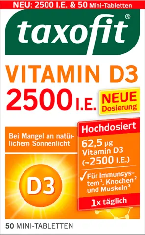 Vitamin D3 2500 I.E. von TAXOFIT