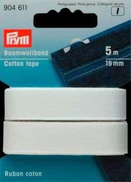 Baumwollband weiß 15mm von PRYM