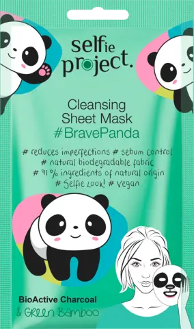Reinigende Tuchmaske #Brave Panda von SELFIE PROJECT