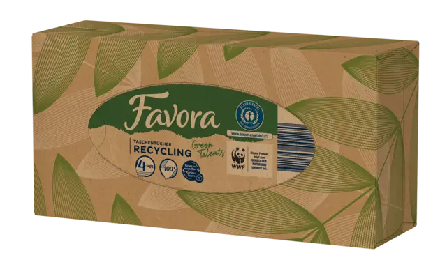 Taschentuchbox Recycling 4-lg (Green Talents) von FAVORA