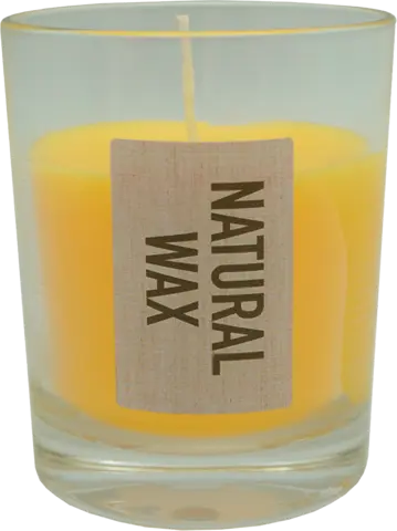 Natural Wax Kerze im Glas yellow 60 7 x 8,6cm von CUP CANDLE