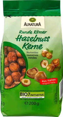 Bio Runde Römer Haselnusskerne von ALNATURA