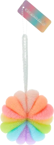 Badeschwamm mit Seil Regenbogenfarben 115 x 115 x 43 mm von DIV.SAISONMARKEN