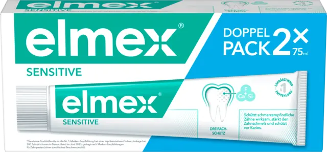 Sensitive Zahnpasta mit Aminfluorid von ELMEX