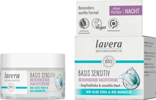 Basis Sensitiv Beruhigende Nachtcreme von LAVERA