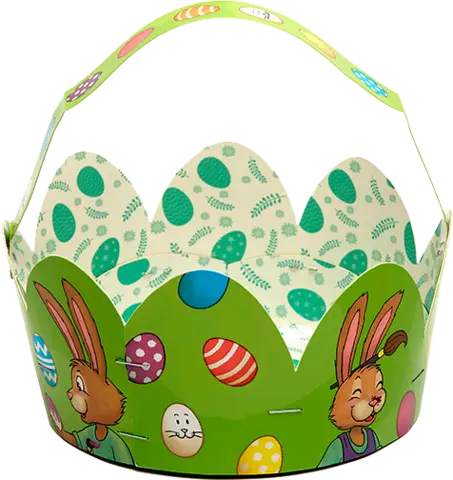 Pappkörbchen Hase Maxi rund bunt von HEITMANN