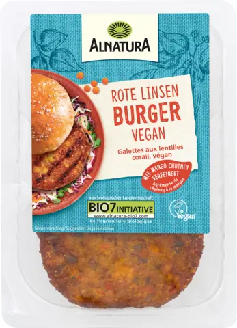 Bio Rote Linsen Burger von ALNATURA