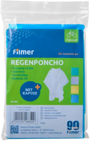 Regenponcho farb.sortiert Gr. von FILMER