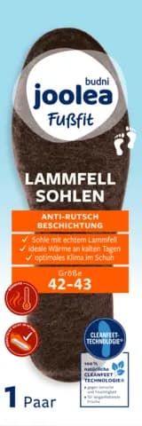 Lammfell Sohlen 42/43 von JOOLEA