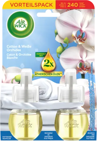 Duftstecker Cotton & Weiße Orchidee Nachfüller von AIRWICK