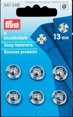 Annäh-Druckknöpfe Messing silber von PRYM