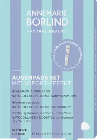Augenpads Set Hyaluron Augenpads + Gratis Natucollagen Boost Augenserum von ANNEMARIE BÖRLIND