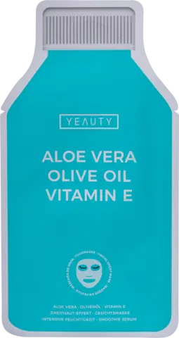 Aloe Vera-Olive Oil-Vitamin E Tuchmaske von YEAUTY