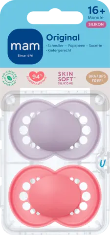 Original Schnuller Plain matt Silikon 16+ Monate von MAM