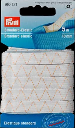 Standard-Elastic Gummilitze weiß 10 mm/5 m von PRYM