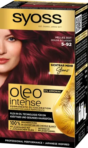 Oleo Intense permanente Öl-Coloration Coloration 5-92 helles rot von SYOSS