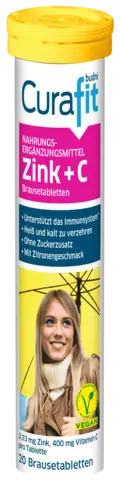 Zink + Vitamin C Brausetabletten von CURAFIT