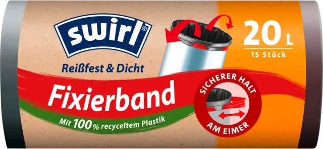 Fixierband-Müllbeutel 20 l von SWIRL