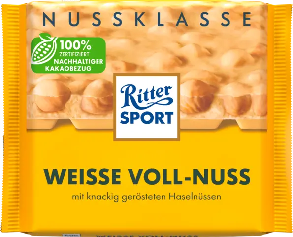 Nuss Klasse Weisse Voll-Nuss Tafel von RITTER SPORT