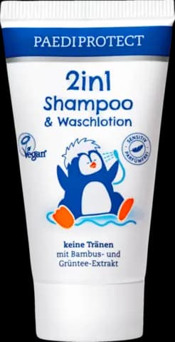 2in1 Shampoo&Waschlotion reinigt Haut und Haar besonders schonend von PAEDI PROTECT