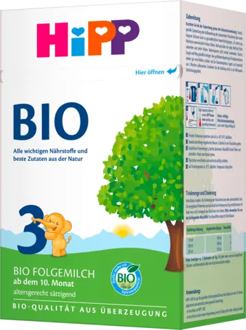 Bio 3 Folgemilch ab 10. Monat von HIPP