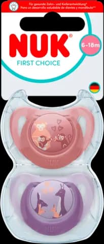 Silikon-Schnuller First Choice 6-18 Monate sortiert von NUK