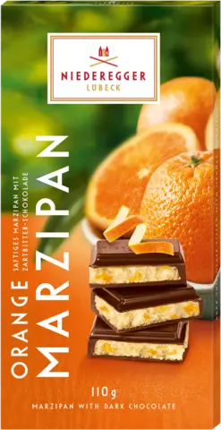 Marzipan Tafel-Schokolade Orange von NIEDEREGGER