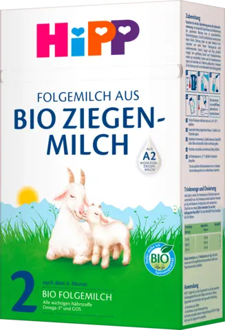 Bio 2 Milchnahrung Ziegenmilch Folgemilch nach dem 6.Monat von HIPP
