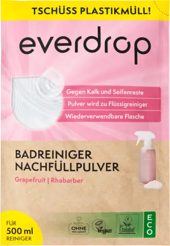 Badreiniger Nachfüllsachet Power-Pulver Pink Pomelo von EVERDROP