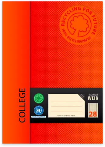 Heft Lineatur 28 A4 von COLLEGE