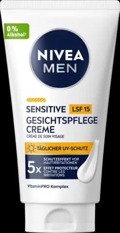 Men Creme Gesichtspflege Sensitive LSF15 von NIVEA