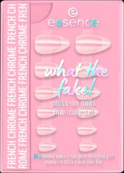 What the Fake Press-On Nails french chrome 05 von ESSENCE