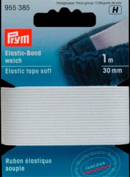 Elastic-Band weich weiß 30mm von PRYM
