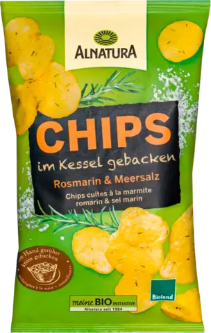 Bio Chips im Kessel gebacken Rosmarin & Meersalz von ALNATURA