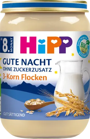 Bio Gute Nacht 3-Korn-Flocken ab 8. Monat von HIPP