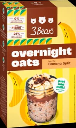 Overnight Oats Banana-Split von 3BEARS