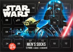 Star Wars Herren Socken Adventskalender Gr.40-45 von STAR WARS