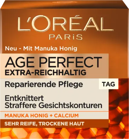 Age Perfect Extra-Reichhaltig Repariende Intensivpflege Tag Manuka Honig + Calcium B5 von LOREAL