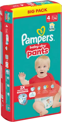 Baby Dry Pants Windeln Maxi 9-15kg Gr.4 Big Pack von PAMPERS