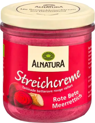 Bio Streichcreme Rote Bete Meerrettich von ALNATURA