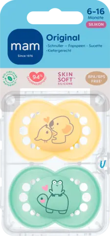 Original Schnuller matt Silikon 6-16 Monate von MAM